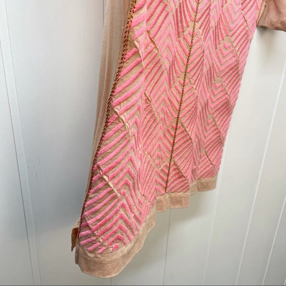 J. Crew Embroidered Short Sleeve Top Size Small Pink - Picture 5 of 9